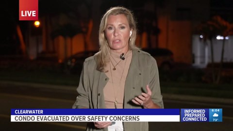 Clearwater condo evacuated after a crack found in pillar