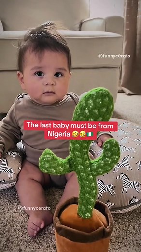 Babies reaction to Cactus toy 🌵😩😩😭 #pulsenigeria #pulseviral #tiktoknigeria #cactustoy #babies