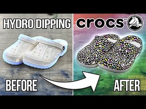 HYDRO DIPPING CROCS IN RAINBOW LEOPARD PATTERN | Liquid Concepts | Weekly Tips and Tricks