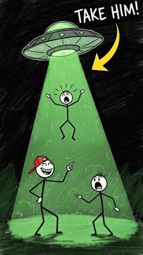 UFO Abducting You? Do THIS Immediately 🛸 #shorts #animation #sigma #comedy