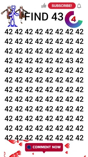 FIND THE NUMBER 43 ||If you are genius ||#findme #viral #shorts #music #subscribe #genius