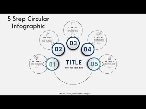 61.[PowerPoint] Create 5 Step Circular Infographic|PPT Slide | Vector design | Free Template