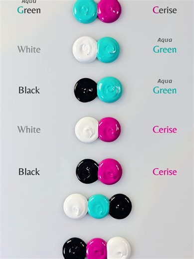 What happens when we combine Aqua Green Cerise White & Black Color Mixing 🎨😍 #colormixing #paintmixing #art #colors #artvideo #asmr #painting #satisfying