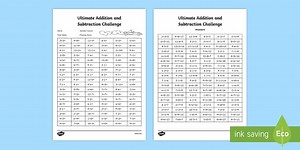 KS1 Ultimate Addition and Subtraction Challenge