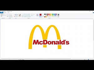 Drawing Mcdonald's Logo on Ms Paint