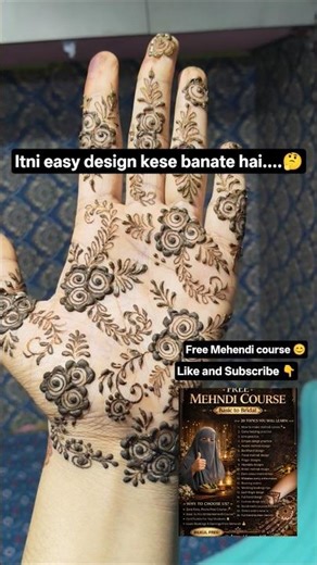 Very easy mehendi design 🤔har occasion par suit karegi ye design #shorts #viralvideo