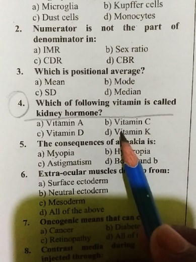which vitamin is kidney hormone❓#facts #medical #mcq #quiz #medicalknowledge #foryou