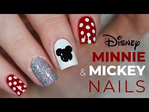 Minnie and Mickey Mouse Nails | NailsByErin