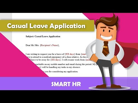 Casual Leave Application | CL | How to write Casual Leave application for office Smart HR