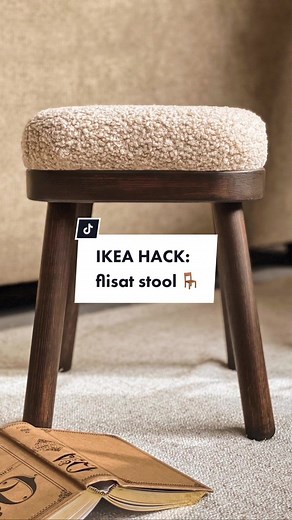 Transforming a Flisat Stool into a Shearling Footstool: DIY IKEA Hack