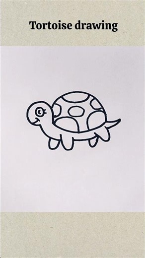 tortoise drawing easy step by step