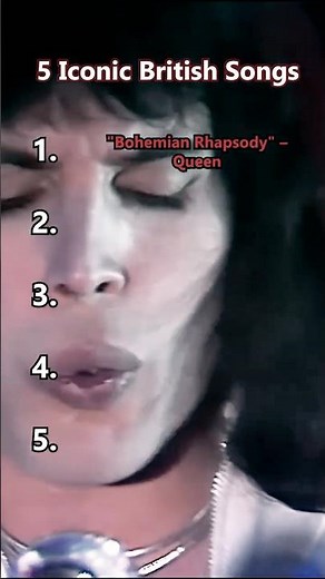 5 Iconic British Songs That Defined Music History 🎶🎶 #music #uk #english #hit