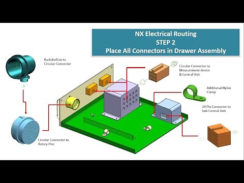 NX Electrical Routing - STEP 2 : Place All Connectors in Drawer Assembly