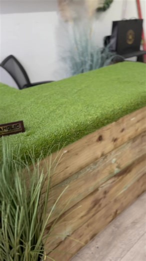 When your team keeps growing, you start building furniture the only way you know how — the Spencer & Co way 🛠️ Here’s Dan at our Penn Road office, crafting a new desk entirely from railway sleepers and artificial grass 🌿 The same materials we use to build our clients’ gardens… now shaping the workspace that builds them. Growth doesn’t always look like numbers on a screen — sometimes it’s a craftsman with a saw, building the next chapter by hand 💪 What do you think — should all offices be buil