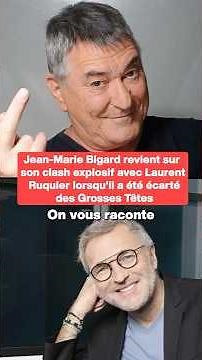 Jean-Marie Bigard revient sur son clash avec Ruquier lorsqu’il a été écarté des Grosses Têtes