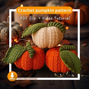 Crochet Pumpkin PDF Pattern | Fall & Farmhouse Decor | Video Tutorial - Etsy