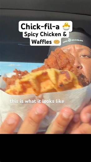 Chick-fil-a Spicy chicken 🍗 🌶️& waffle 🧇 #food #chickfila