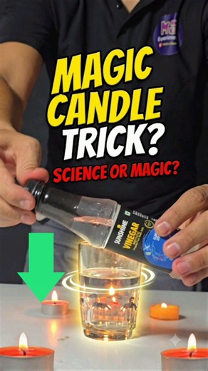 Science or Magic ? Magic Candle Trick #magic #Science #shorts