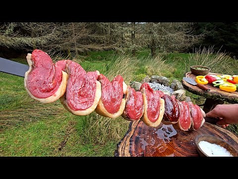 Authentic Brazilian CHURRASCO cooked over open Fire 🔥