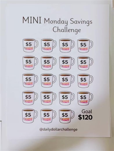 Mini Monday savings challenge the best way to start saving money while you also see the progress really fast challenge share with your friends your kids your family members #howtosavemoney #budgetingforbeginners #howtosavemoney101 #saving #savingschallenge