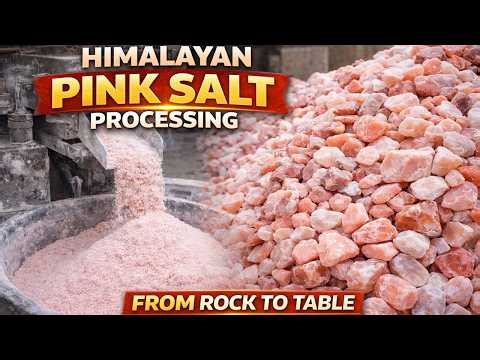 Himalayan Pink Salt Processing | From Raw Rock to Fine Powder (Khewra Salt)