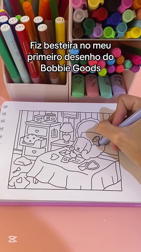 Colorindo a primeira página do Bobbie Goods