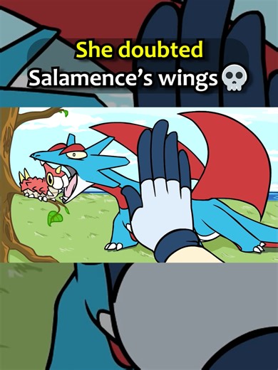 The Pokédex wasn’t lying 😬 (vc/animator: Lightsen (YT)) #pokemonanimation #salamence #megaevolution #pokemon