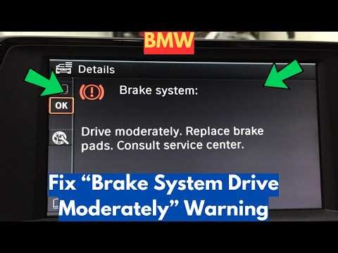 How To Fix "Brake System Drive Moderately" Warning In BMW?