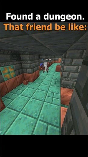 When your friend finds the dungeon first #minecraft #shorts #memes