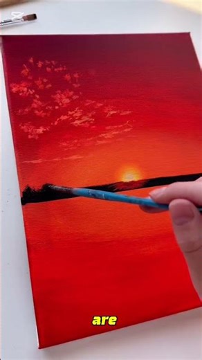 How to Paint an Easy Sunset Seascape | Beautiful Ocean Sunset Painting Tutorial. #cloudscape