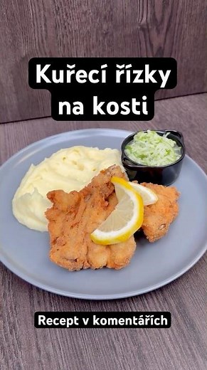 Kuřecí řízky na kosti 🥳 recept v komentářích