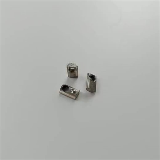 European Standard Nickel Plated Aluminum Profile Nut Half Round Slot Elastic Spring Nuts Elastic Nut