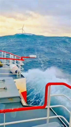 Stunning North Atlantic Ocean View from Big Ship