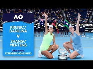 Krunic/Danilina v Zhang/Mertens Extended Highlights | Australian Open 2026 Final