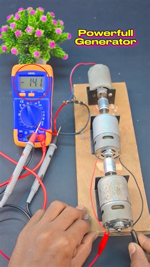 Double 775 Motor DC Generator Making | High RPM Power Generator Tutorial #shorts #dcmotor #generator