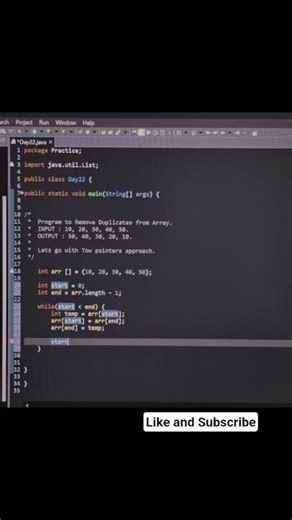 Reverse an Array in Java | Day_22 | #Java #Arrays #Coding #correctcoding #reversecoding