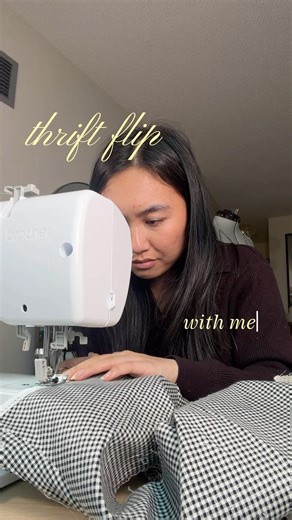 loving a thrift flip project these days 🥹 #sewing #thriftflip #upcycleclothing #diyfashion
