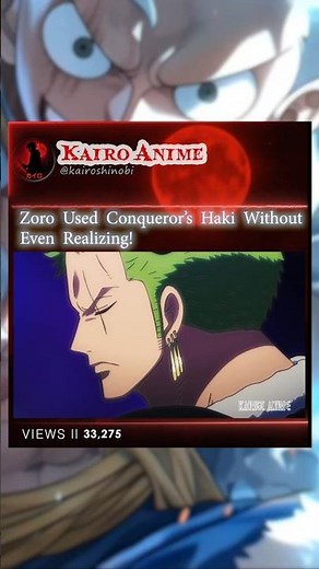 Zoro’s First Time Using Conqueror’s Haki