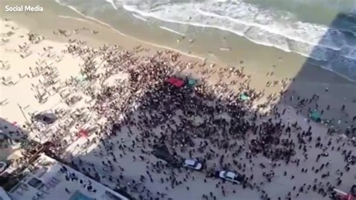 Florida spring break crowd flees beach as 'gunshots' cause chaos at 'takeover' events