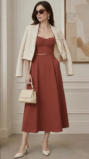 One Terracotta Midi Dress, Six Beautifully Different Looks