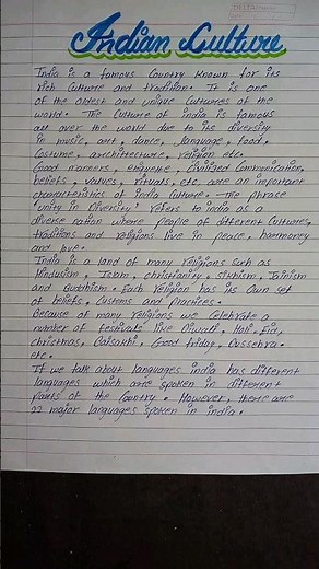 Indian culture l Indian culture speech ll Eassy on Indian culture in english ll #indian #culture