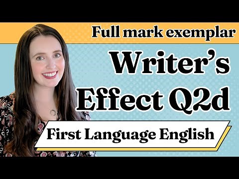 Writer's Effect Q2d🌟 Full Mark Student Answer 🌟 First Language English IGCSE 0500/0990🌟
