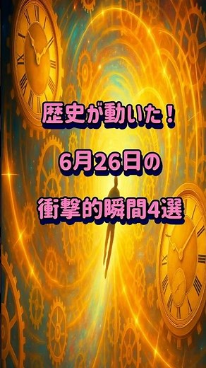 歴史が動いた！6月26日の衝撃的瞬間4選