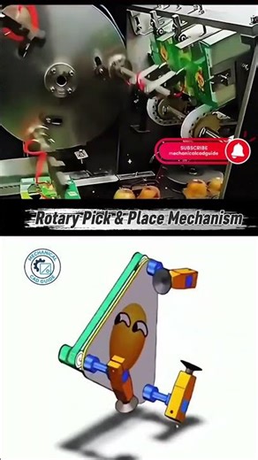 Rotary Pick & Place Mechanism #viral #automobile #engineering #foryou #machine #autocadblocks #cnc