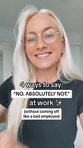 287K views · 860 reactions | How to say “hell to the NO.” professionally 殺 #corporate #careeradvice #relatable #useful #advice #reels | Advice With Erin | Facebook