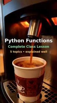 Python Functions: Complete Class Lesson#function#python#java
