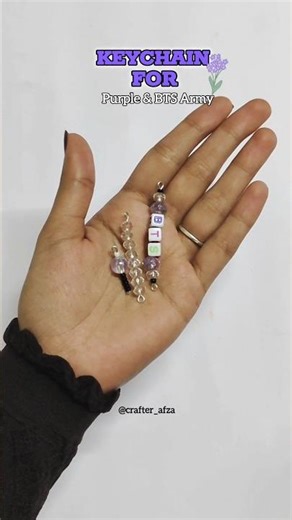 Keychain for purple & bts army🪻🦢✨ #crafterafza #afza #keychain #btsarmy #purplearmy #shorts #viral