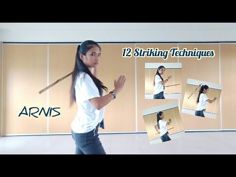 Arnis Striking Techniques (Solo Baston Tutorial)