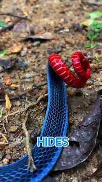 The Blue Snake That Hunts Other Snakes 🐍💙 | Malayan Blue Coral Snake #wildveill