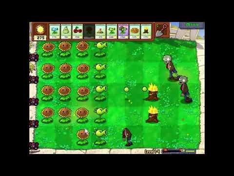 plants vs zombies adventure 2 level 4 gameplay